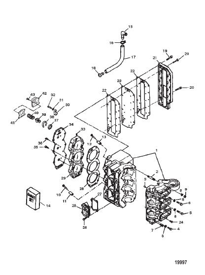 Cylinder Block Assembly (Serial # 0E173409 Thru 0E287999)
