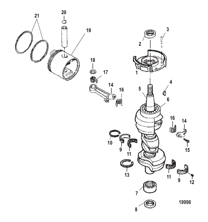 Crankshaft And Piston And Conn Rods