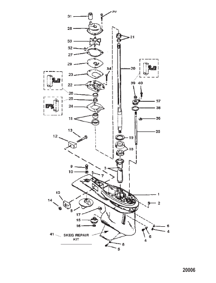 Gear Housing Assembly (Driveshaft) (6 Jaw Reverse Clutch)