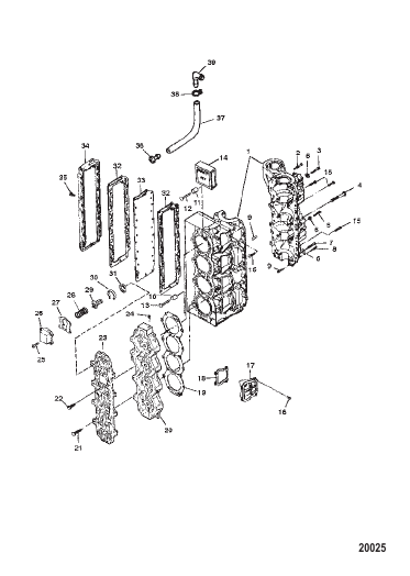 Cylinder Block Assembly (Serial # 0E138600 Thru 0E173427)
