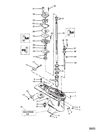 Gear Housing Assembly (Driveshaft) (3 Jaw Reverse Clutch)