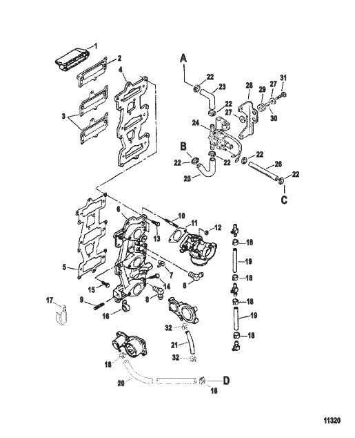Reed Plate and Intake Manifold