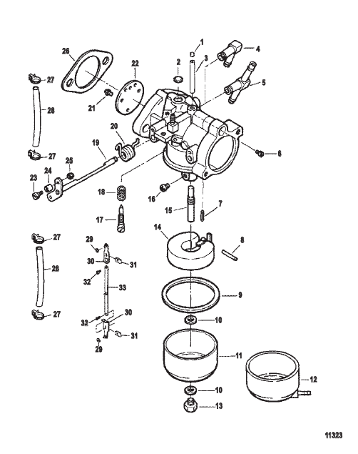 Carburetor (Serial # 0E203000 Thru 0E315904)