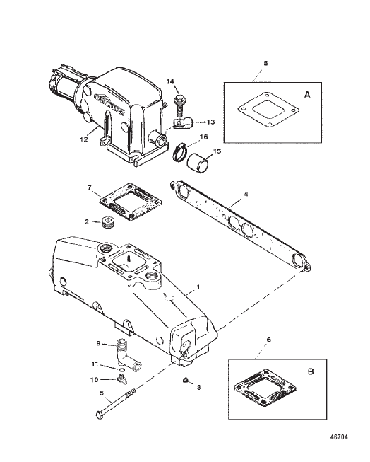 EXHAUST MANIFOLD AND EXHAUST ELBOW