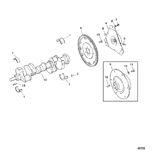 CRANKSHAFT AND FLYWHEEL