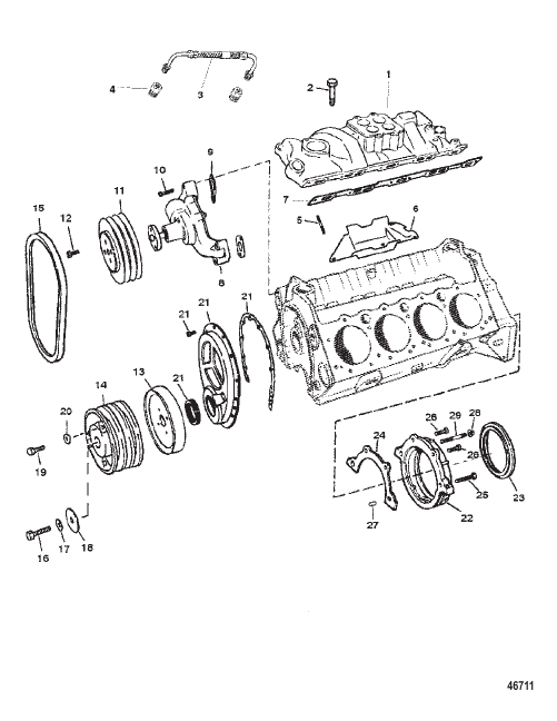 INTAKE MANIFOLD AND FRONT COVER