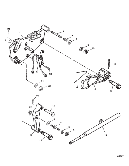 SHIFT BRACKET (ALPHA ENGINES)