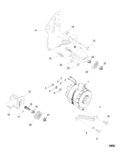 Alternator And Brackets (Mando)