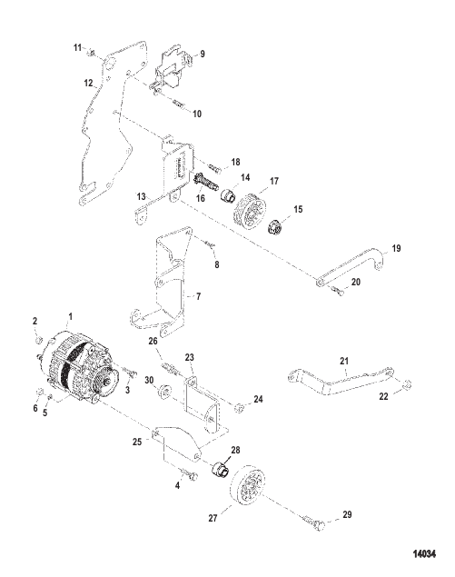 Alternator And Brackets (Delco)