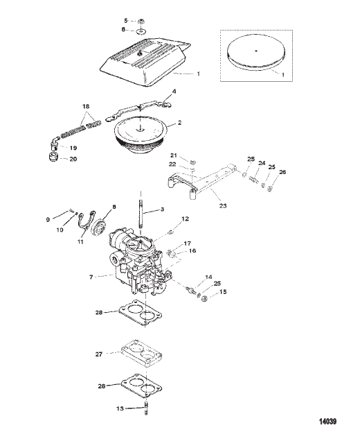 Carburetor And Throttle Linkage (2 Barrel)