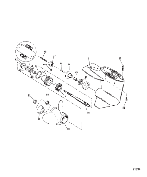 Gear Hsg (Propshaft-Design II-Refer to Driveshaft Drawing)