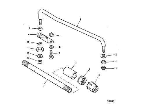LINK ROD AND COMPONENTS (ELECTRIC LONG W/REMOTE CONTROL)