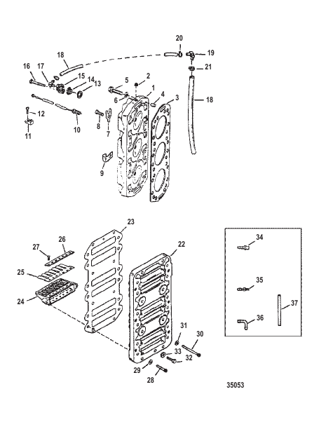 Reed Block and Cylinder Head