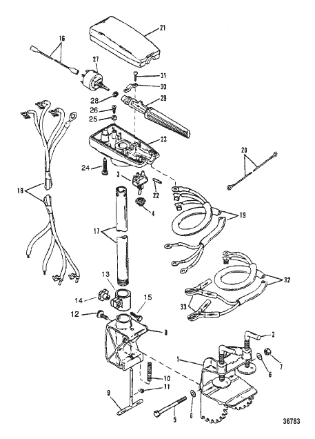 DRIVESHAFT AND CONTROL HOUSING (Transom Mount)