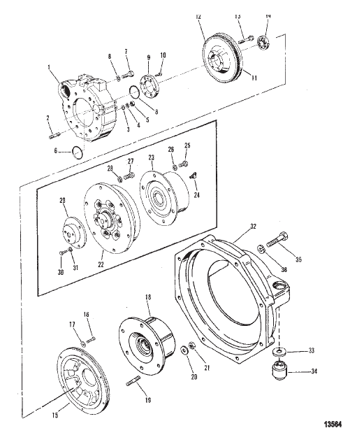 Flywheel Housing (Sterndrive)