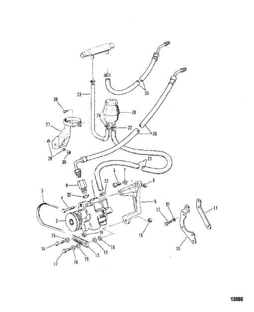 Power Steering Components (6 CYL.)