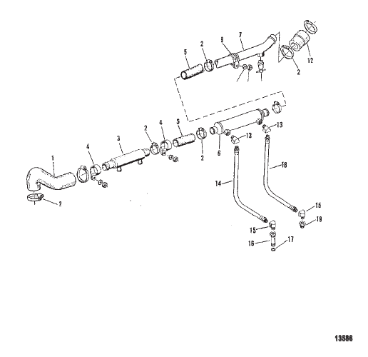 Oil Cooler And Hoses (6 CYL. Old Design)