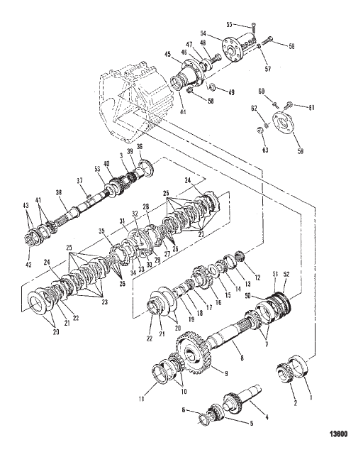 Transmission (8 Degree Down) (Internal Components)