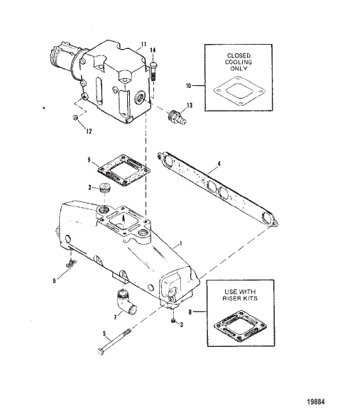 Exhaust Manifold and Exhaust Elbow (Cast Iron)