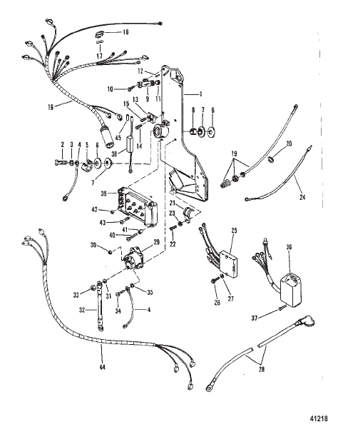 WIRING HARNESS, STARTER SOLENOID AND RECTIFIER