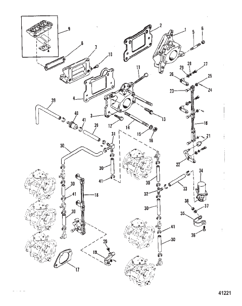 CARB PLATE/REED BLOCK (SERIAL #D000750 AND ABOVE)