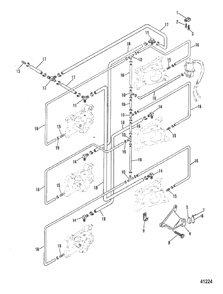 CARB HOSES AND FITTINGS (SERIAL #D000750 AND UP)