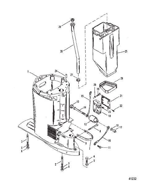 DRIVESHAFT HOUSING AND EXHAUST TUBE