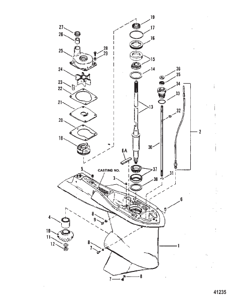 GEAR HOUSING (DRIVESHAFT)(STANDARD/COUNTER ROTATION)