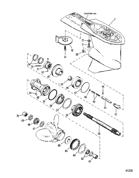 GEAR HOUSING (PROPELLER SHAFT) (STANDARD ROTATION)