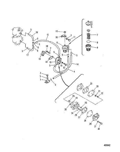 FUEL PUMP, LINES AND FILTER