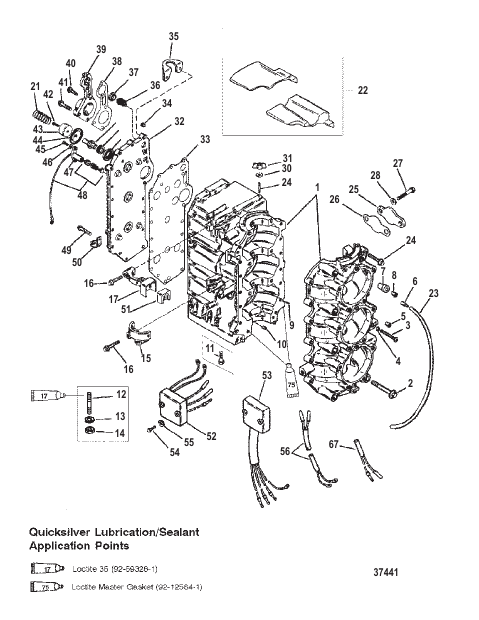 CYLINDER BLOCK (USA-0G127499/BEL-9836632 and BELOW)