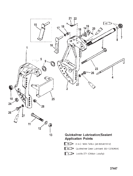 TRANSOM BRACKET (NON POWER TRIM & POWER TRIM)