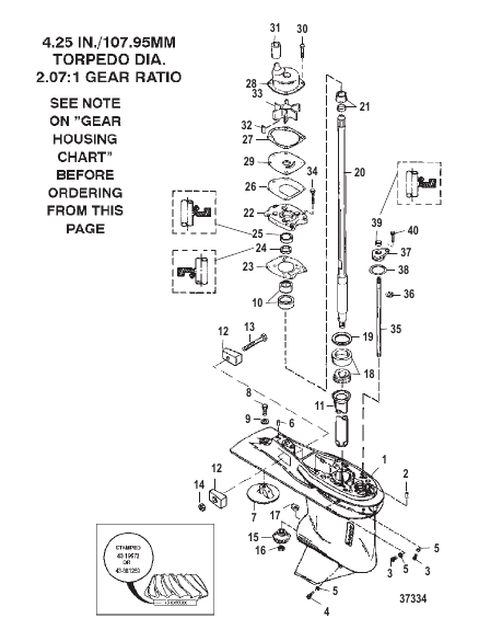 GEAR HOUSING (DRIVESHAFT)(6 JAW REVERSE CLUTCH)
