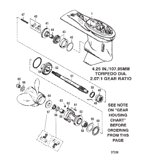 GEAR HOUSING (PROP SHAFT)(6 JAW REVERSE CLUTCH)