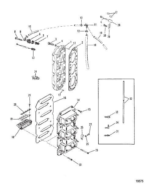 Reed Block and Cylinder Head