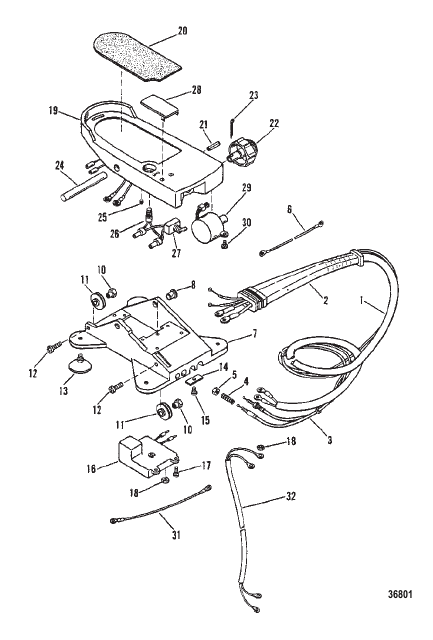 WIRING HARNESS AND FOOT PLATE (Remote)