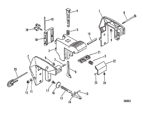 CLAMP AND SWIVEL BRACKET (TRANSOM)
