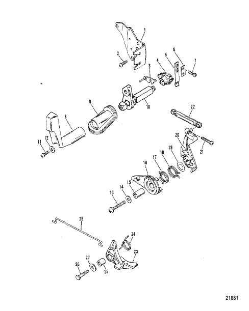 Throttle and Shift Linkage (SeaPro/Marathon 10)