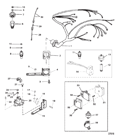 WIRING HARNESS AND ELECTRICAL COMPONENTS