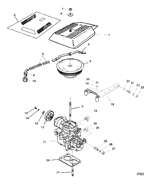 CARBURETOR/THROTTLE LINKAGE (2 BARREL)