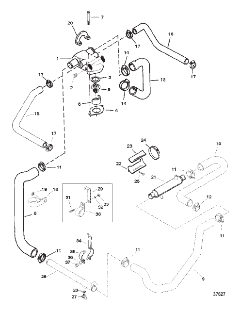 STANDARD COOLING SYSTEM (ALPHA ENGINES)