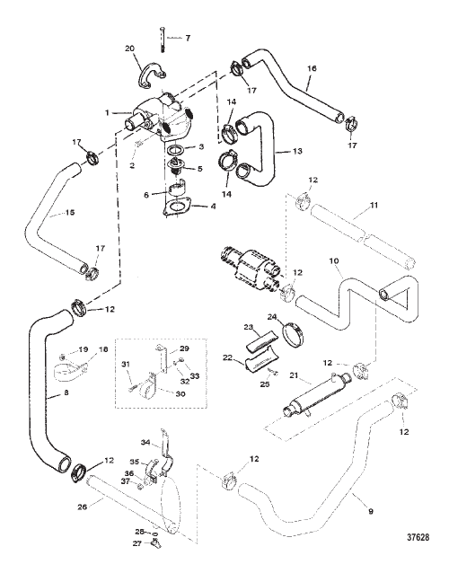 STANDARD COOLING SYSTEM (BRAVO ENGINES)