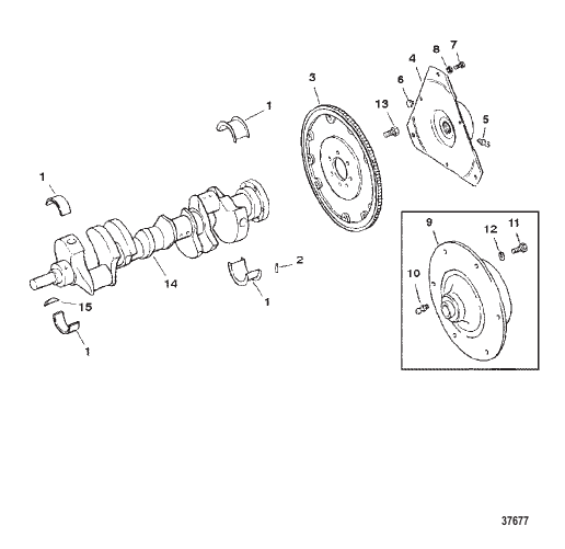 CRANKSHAFT AND FLYWHEEL