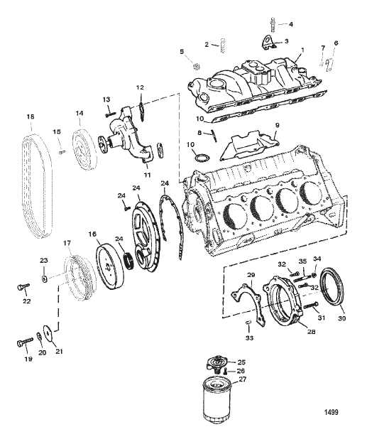 INTAKE MANIFOLD AND FRONT COVER
