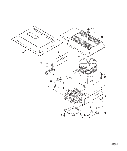 CARBURETOR AND LINKAGE (WEBER)