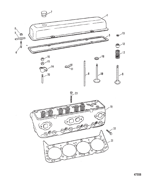 CYLINDER HEAD AND ROCKER COVER