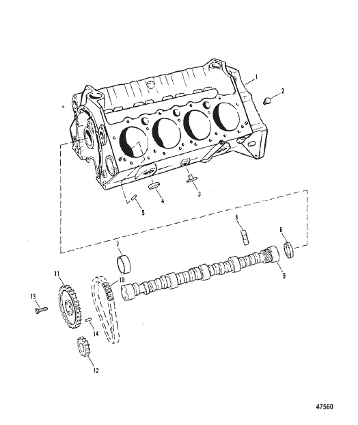 CYLINDER BLOCK AND CAMSHAFT