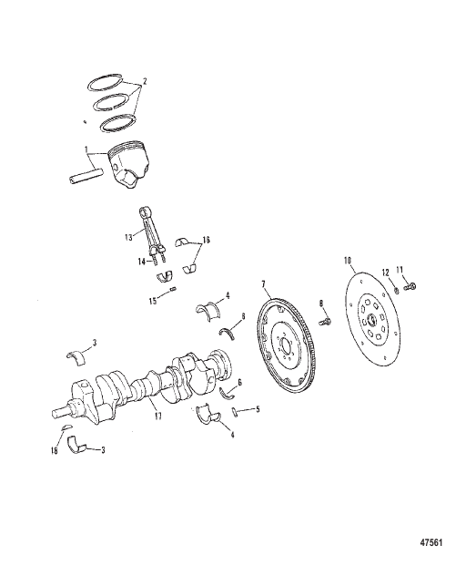 CRANKSHAFT PISTONS AND CONN. RODS