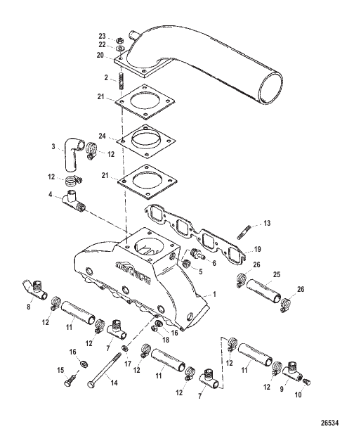EXHAUST MANIFOLD AND ELBOW