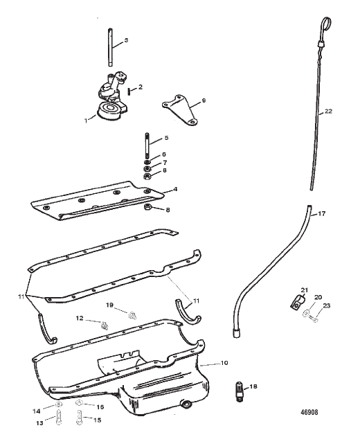 OIL PAN AND OIL PUMP